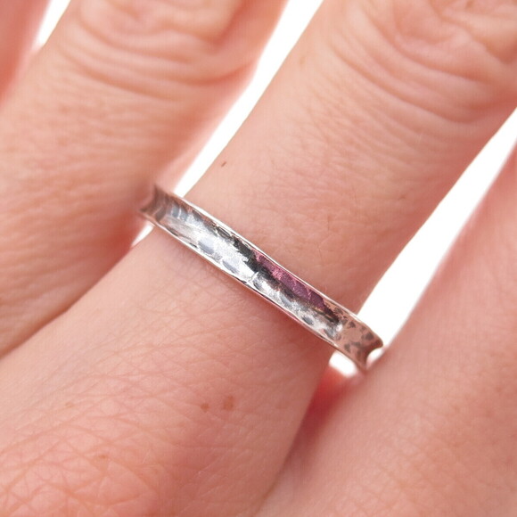 Unbranded Jewelry - Silpada 925 Sterling Silver Vintage Hammered Stackable Band Ring Size 9